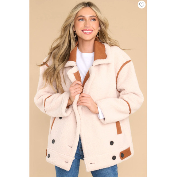 Blank NYC Dbl Breasted Oversize Faux Sherpa Teddy Bear Jacket Size: L - Picture 14 of 16